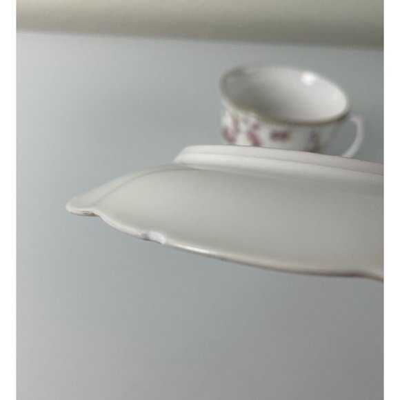 MZ Altrohlau CMR Czechoslovakia Bridal Rose Pattern Teacup & Saucer Set, Vintage - Picture 9 of 12